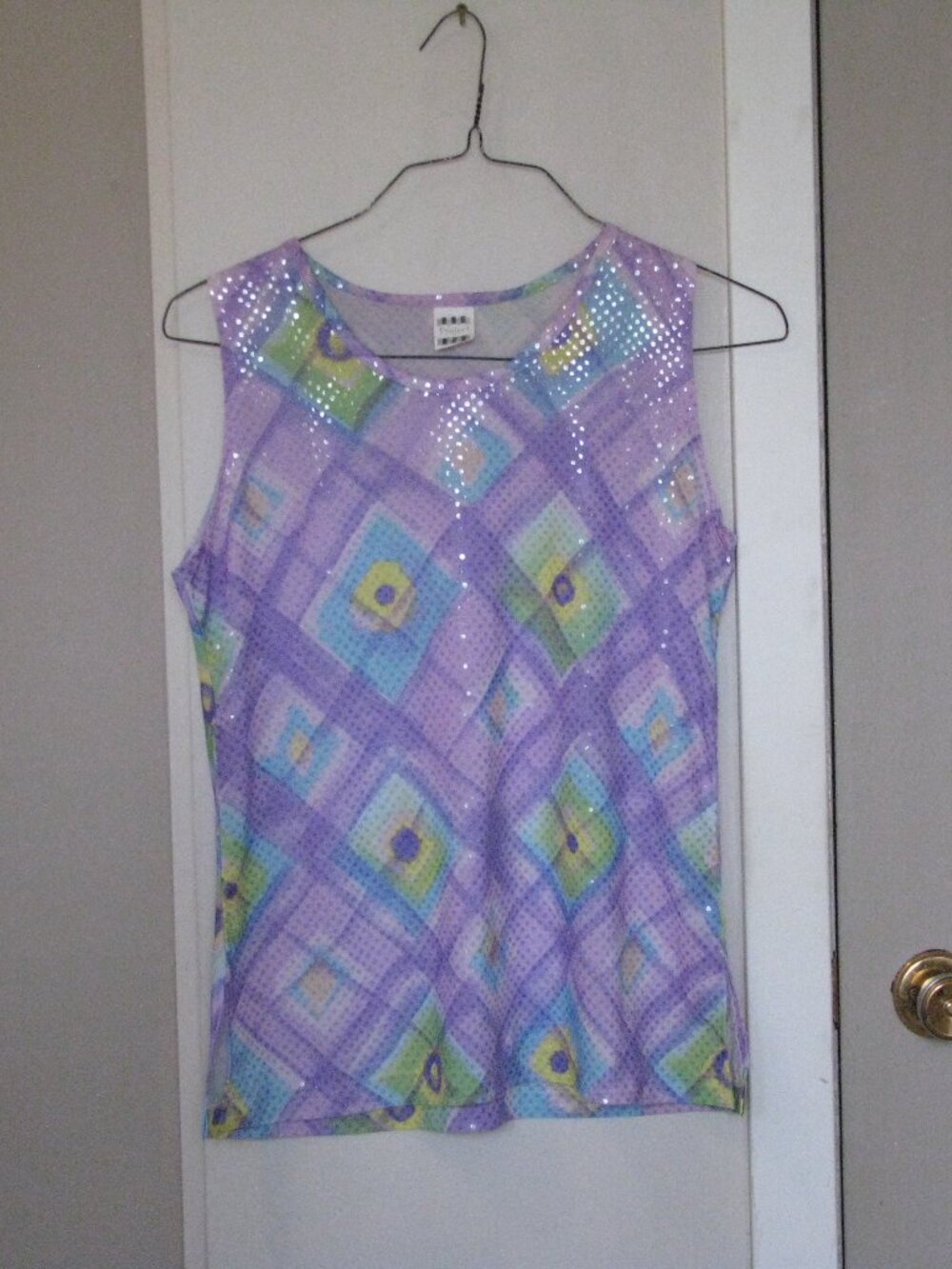 Project Mauve Shimmery Geometric Tank